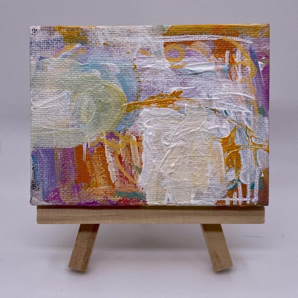 Brushstrokes V rectangle 3″x4″