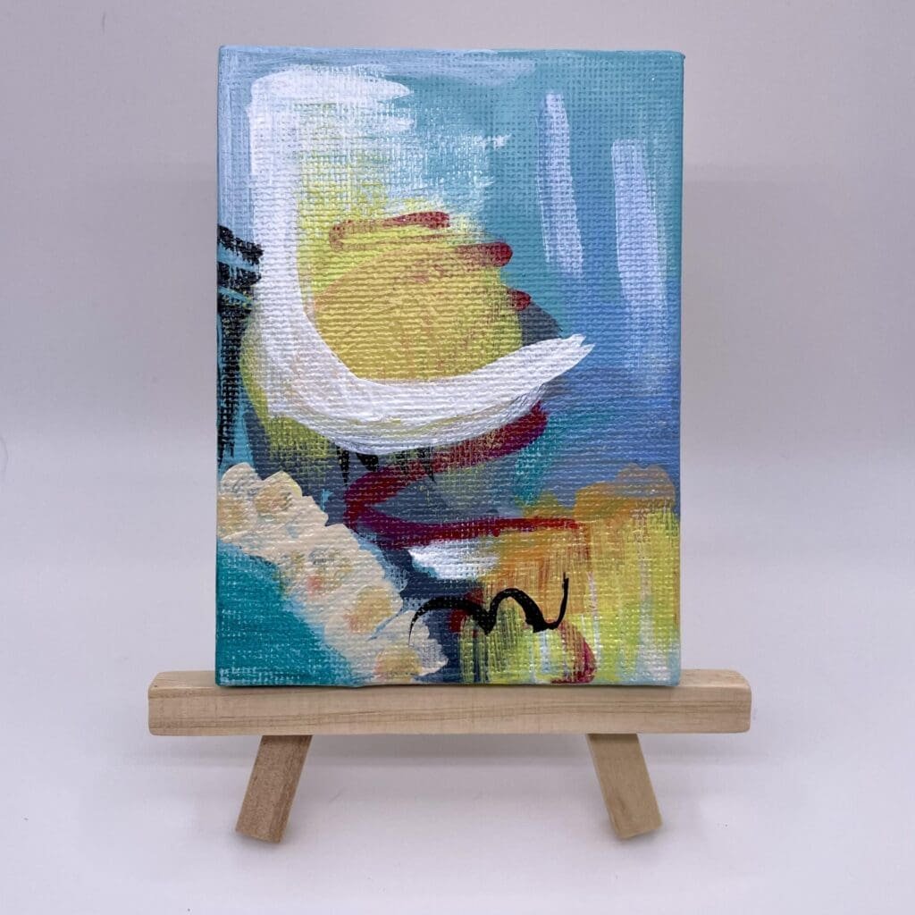 Blue Yellow variation rectangle III (3″x4″)