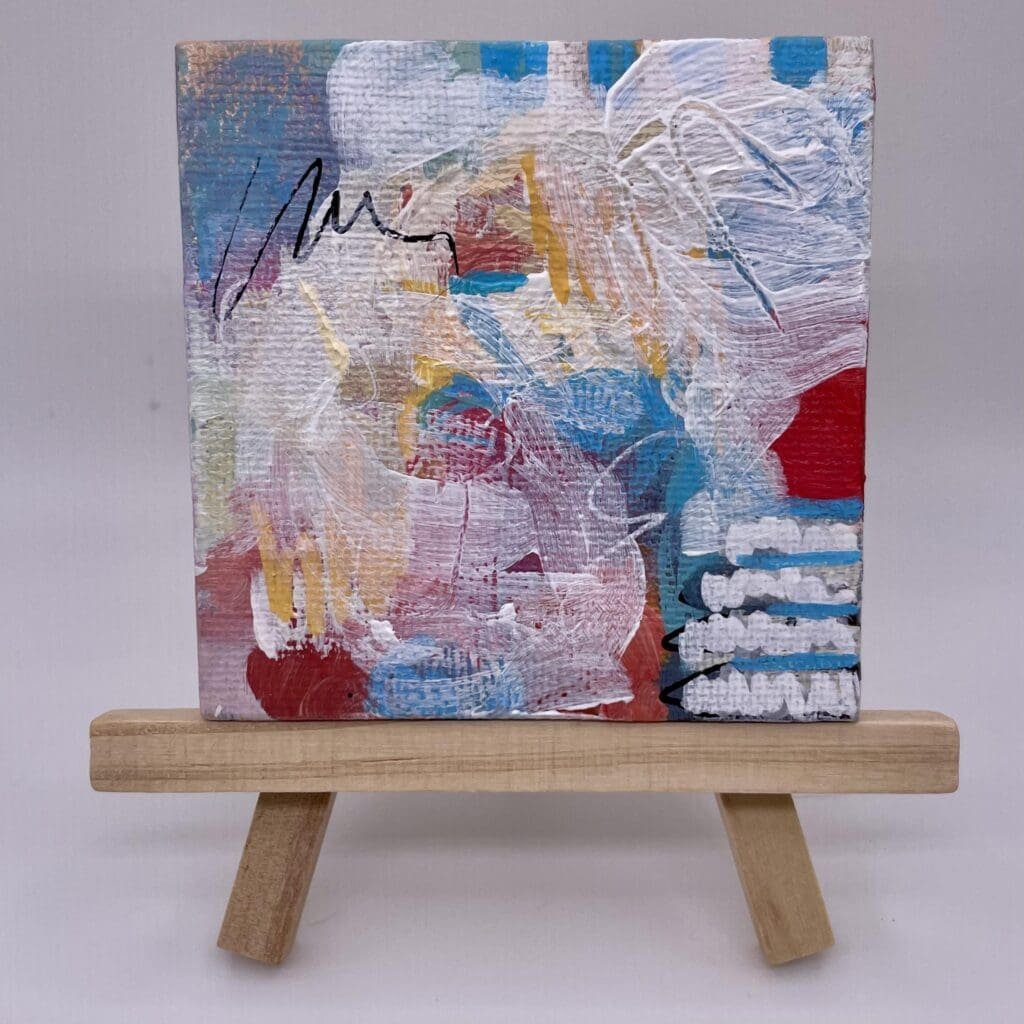 Brushstrokes III square 3″x3″