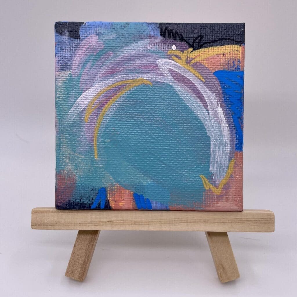 Blue Pink variation square 3 (3″x3″)