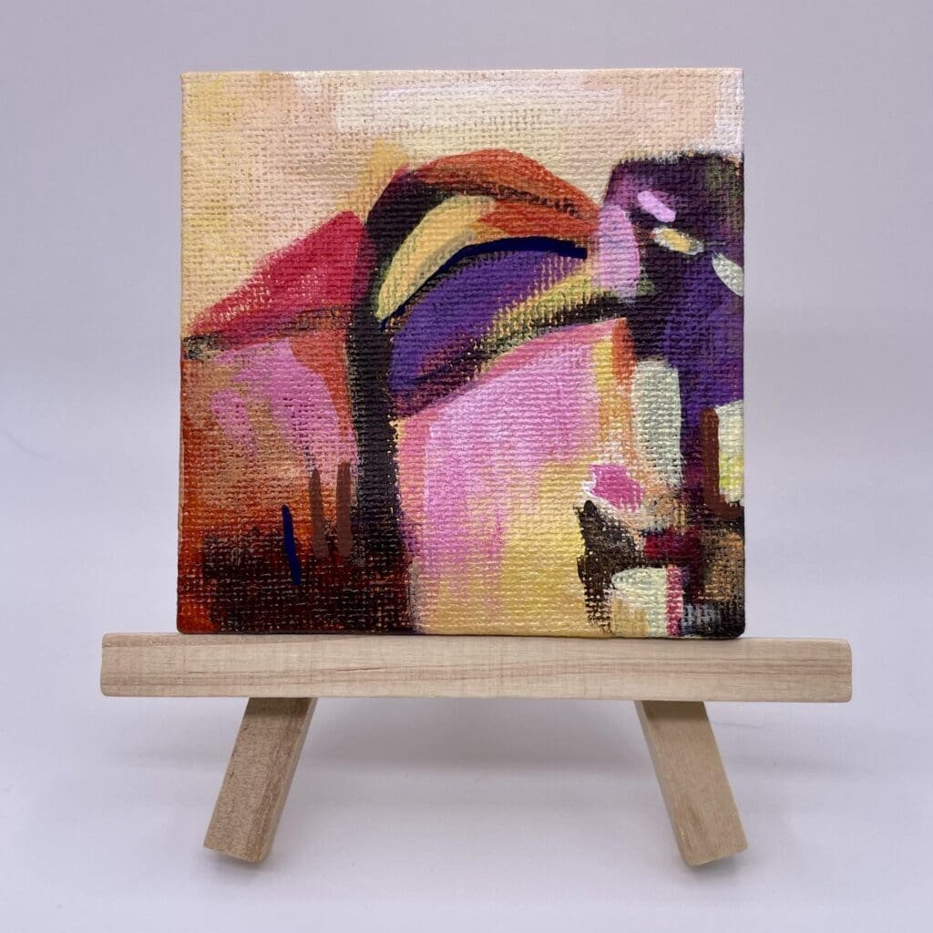 Orange red variation square 2 3″x3″