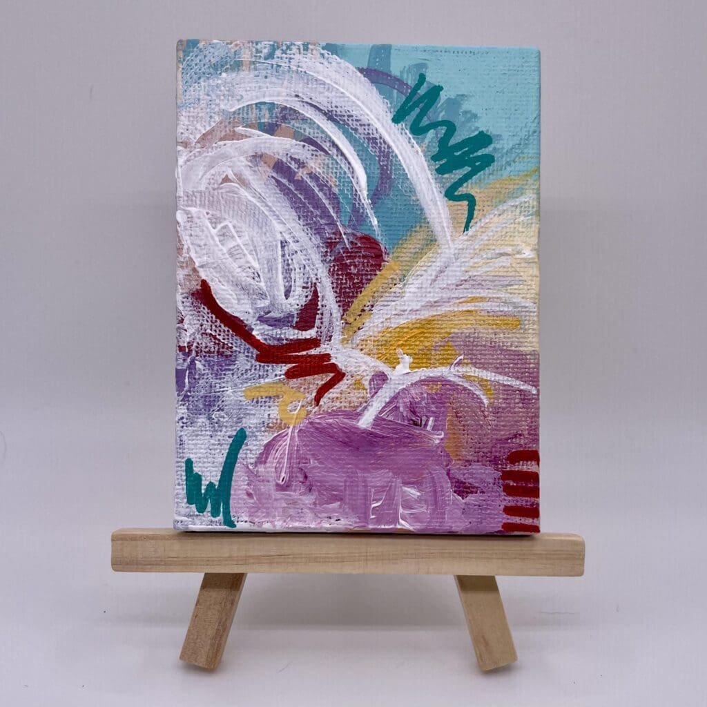 Brushstrokes VII rectangle 3″x4″
