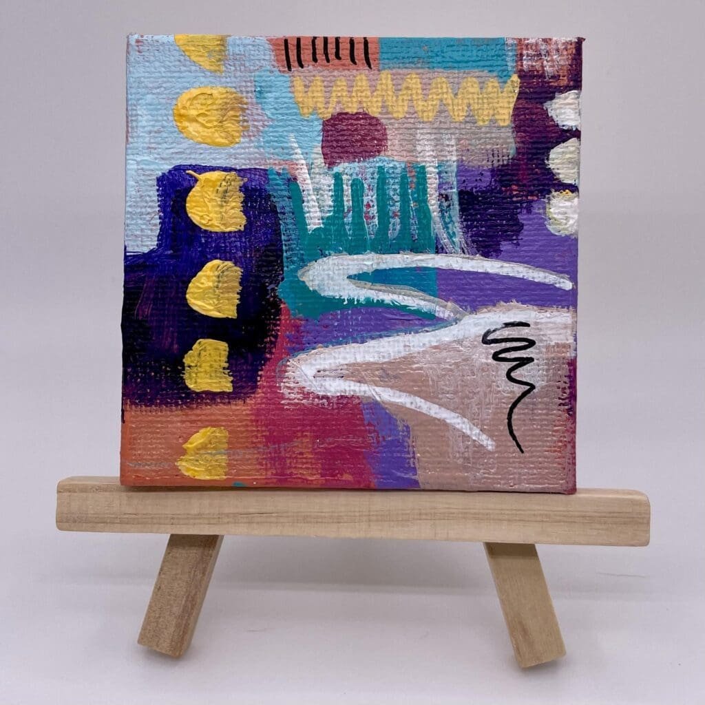 Dashes and Squiggles Square 3″x3″