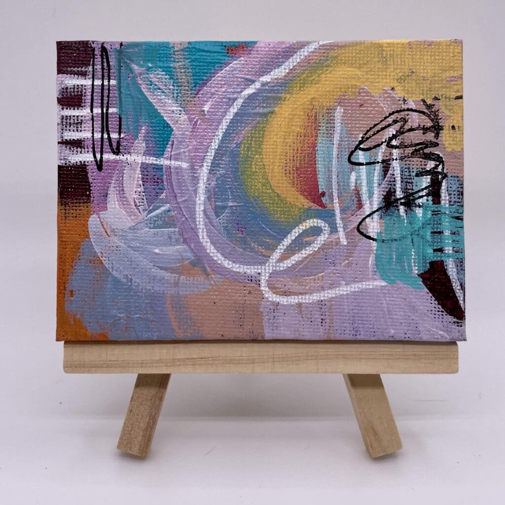 Brushstrokes VI rectangle 3″x4″