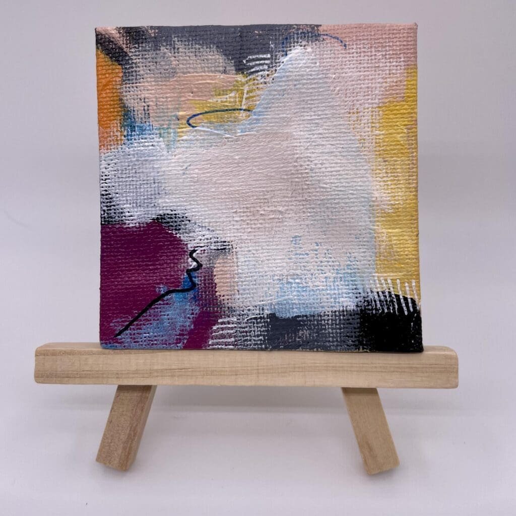 Burgundy White variation square 2 3″x3″