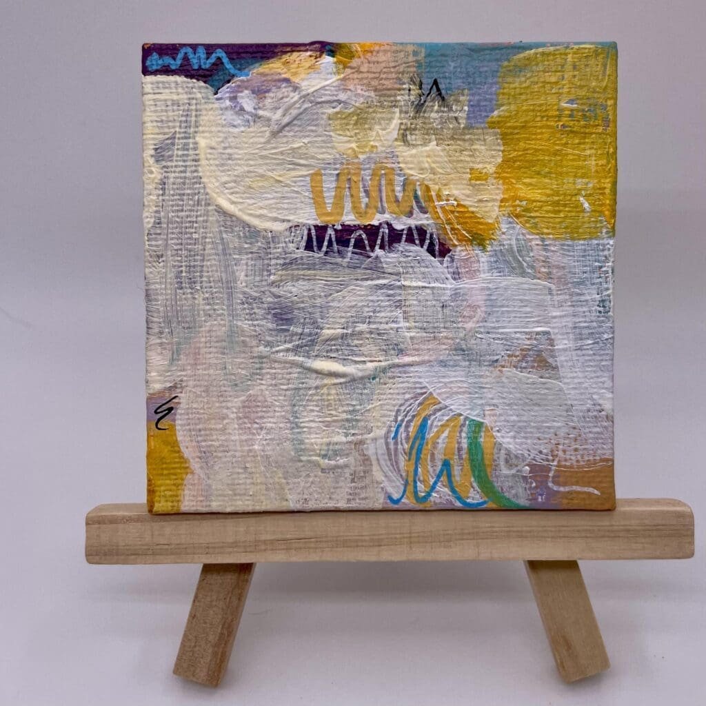Brushstrokes II square 3″x3″