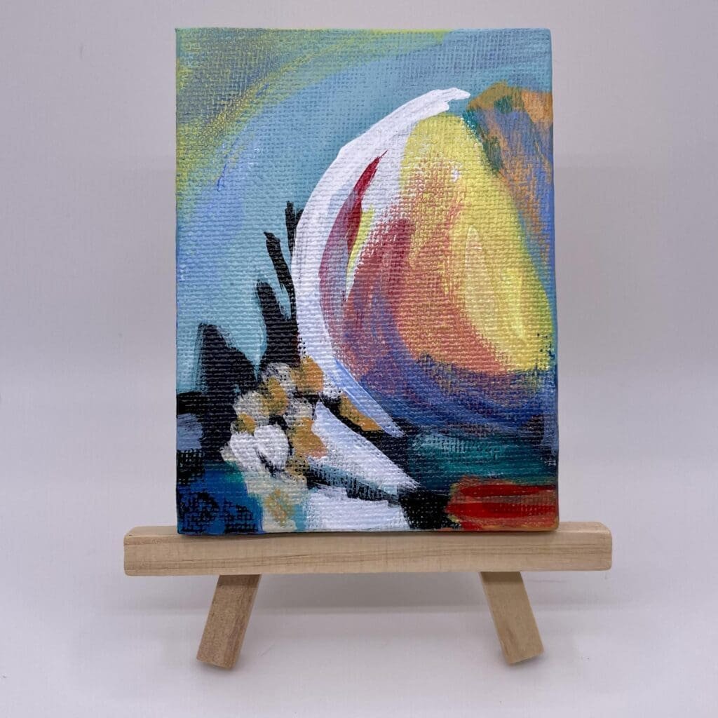 Blue Yellow variation rectangle II (3″x4″)