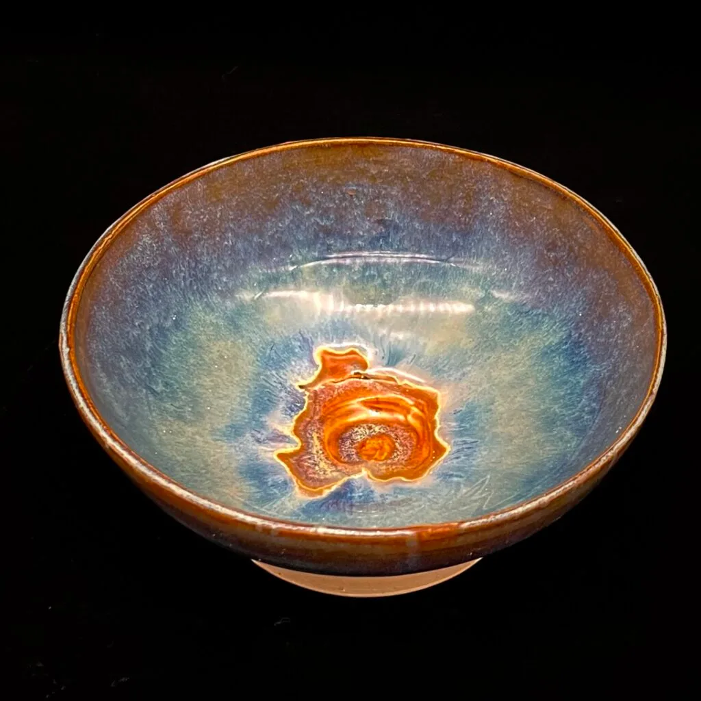 Blue and Gold Candy Dish