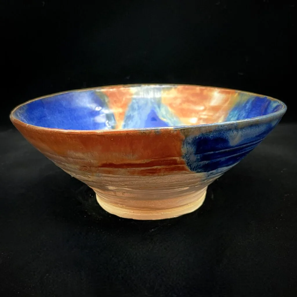 Blue and Gold Calico Bowl