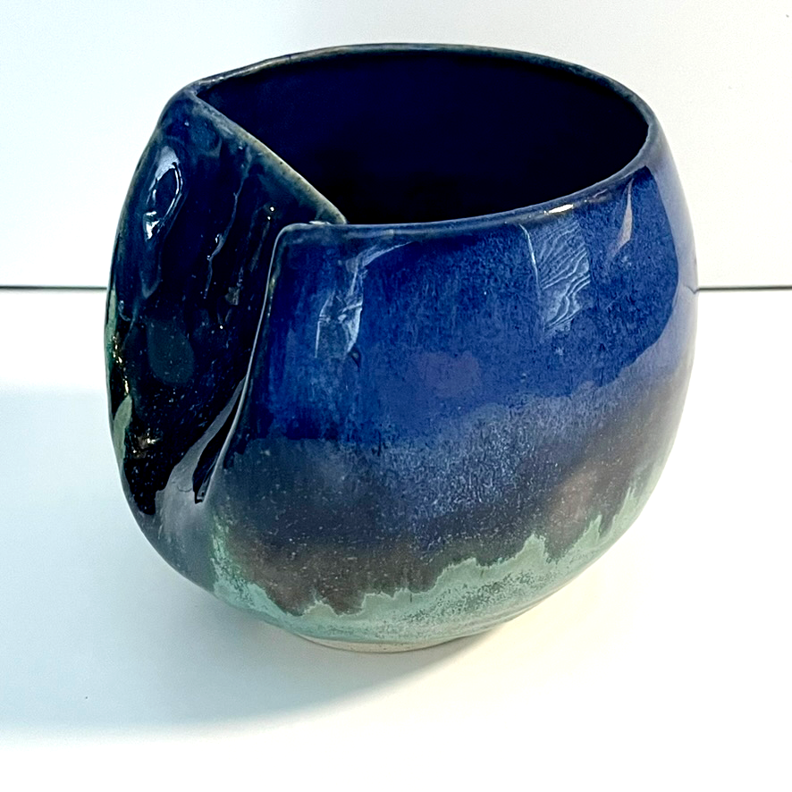 Narrowed Neck Blue and Green Vase JamieThomsonNarrowedNeckBlueandGreenVase